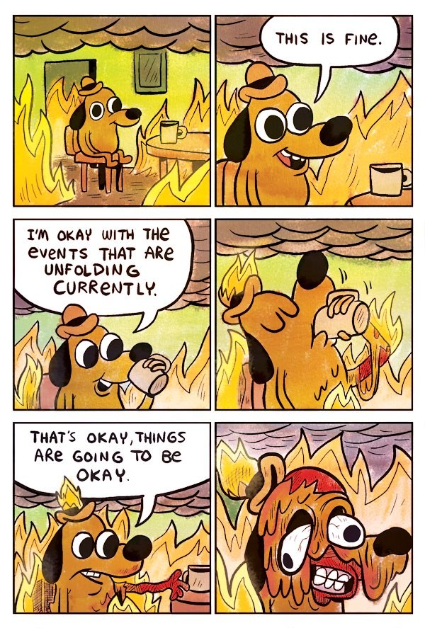 Classic This Is Fine comic